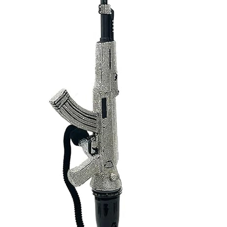 "DIAMOND SHOOTER" 34 inch hookah  aka AK47 by GANGSTA, decorated with gemstones, one pipe, executive bowl, collectible hookah set