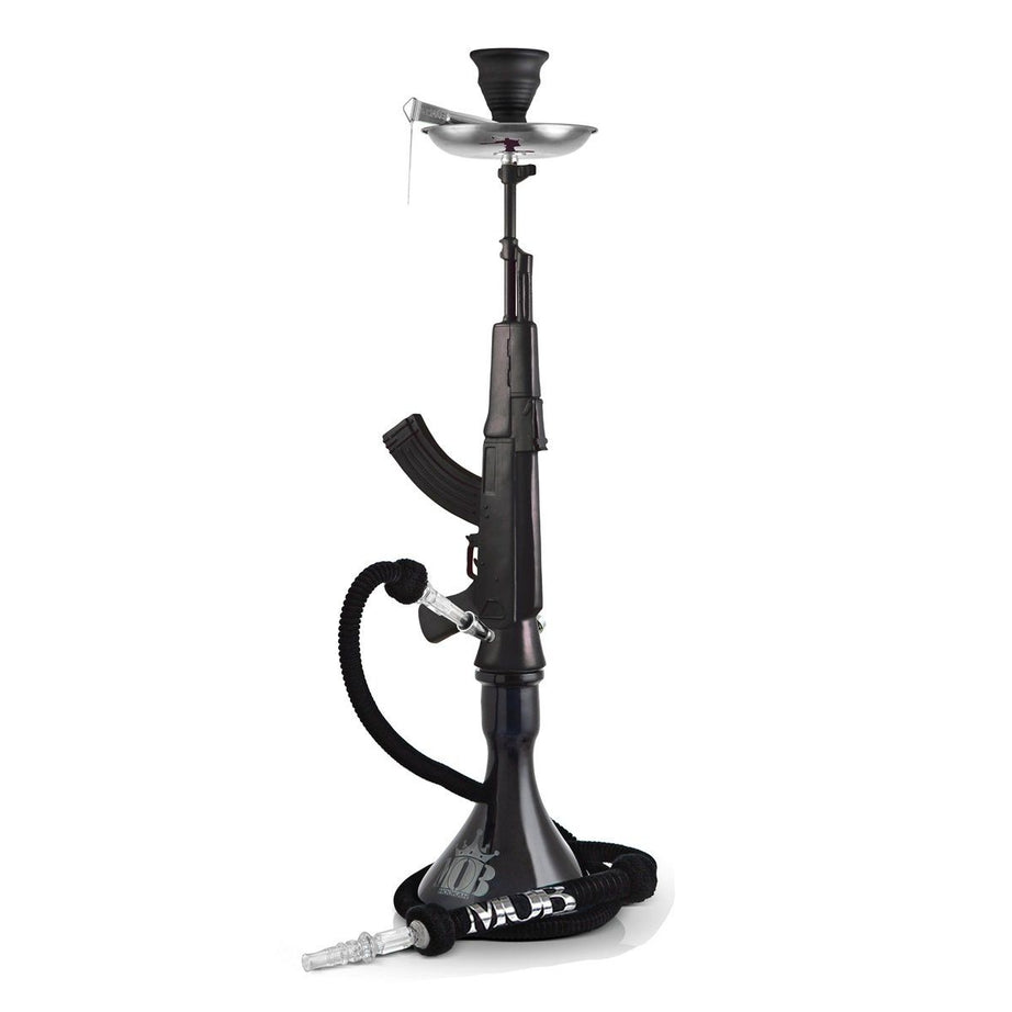 "DIAMOND SHOOTER" 34 inch hookah  aka AK47 by GANGSTA, decorated with gemstones, one pipe, executive bowl, collectible hookah set