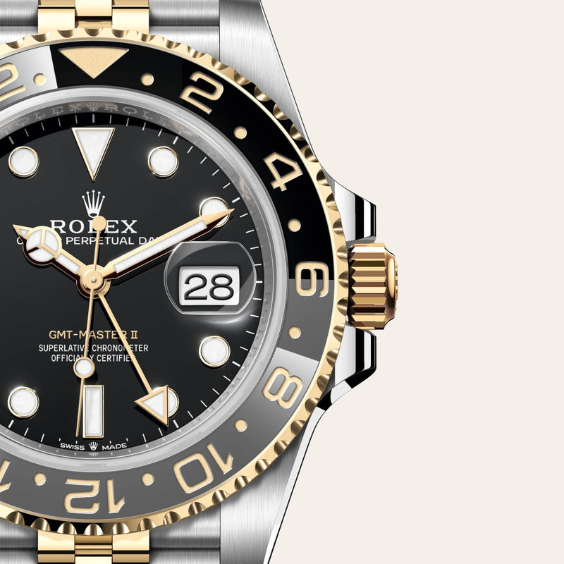 GMT-Master II  Oyster, 40 mm, Oystersteel and yellow gold  Reference 126713GRNR