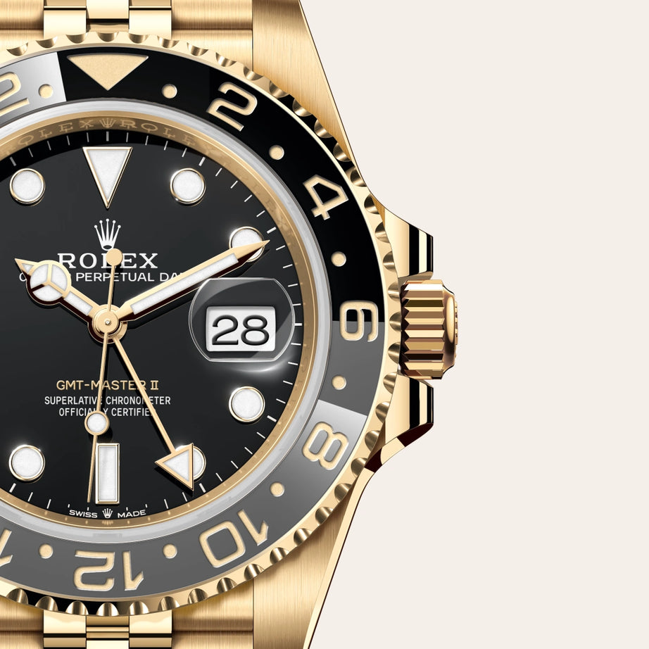 GMT-Master II Oyster, 40 mm, yellow gold M126718GRNR-0001