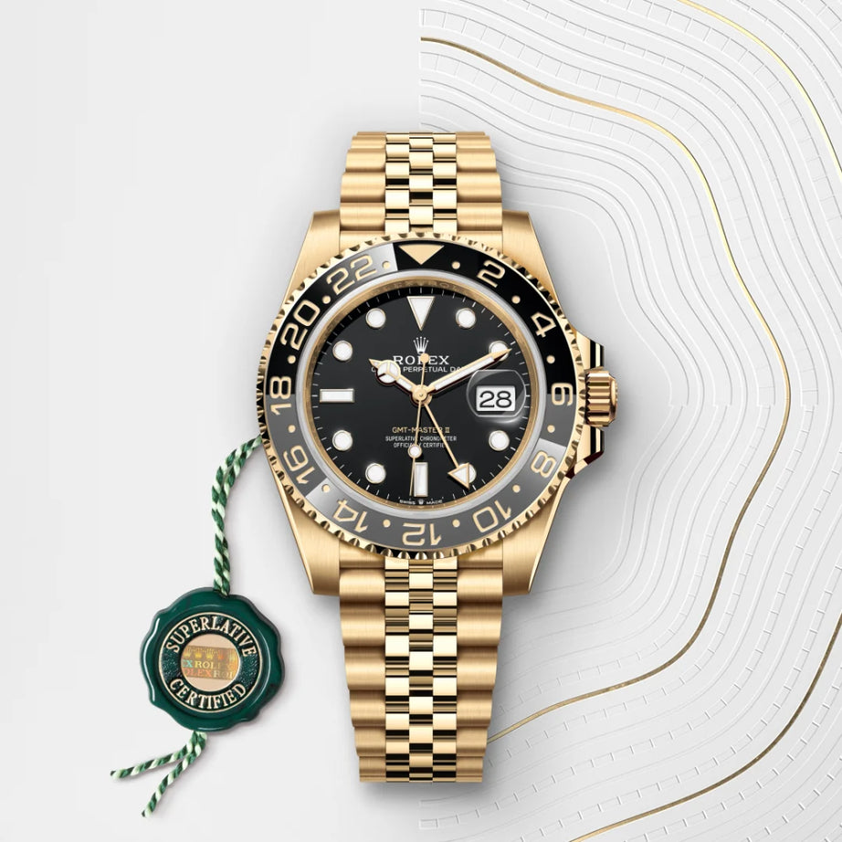 GMT-Master II Oyster, 40 mm, yellow gold M126718GRNR-0001