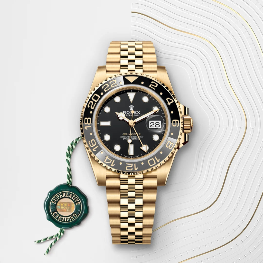 GMT-Master II Oyster, 40 mm, yellow gold M126718GRNR-0001